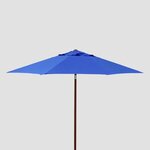 9 WOOD LOOK MARKET UMBRELLA -  