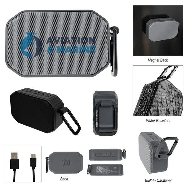 Main Product Image for Branded Mini Magnet Speaker With Carabiner