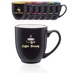 Buy Custom Printed Bistro Two-Tone Ceramic Custom Mugs 16 Oz
