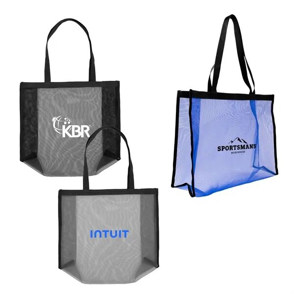 Main Product Image for Custom Logo MeshLine Shopper Tote Bag