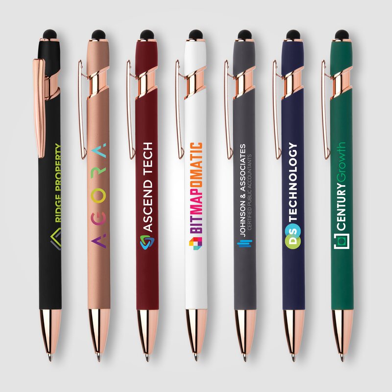 Main Product Image for Ellipse Softy Rose Gold Classic Pen With Stylus - Colorjet
