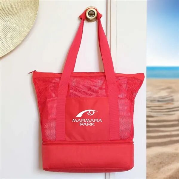 Main Product Image for Custom Printed RPET Mesh Beach Cooler Tote