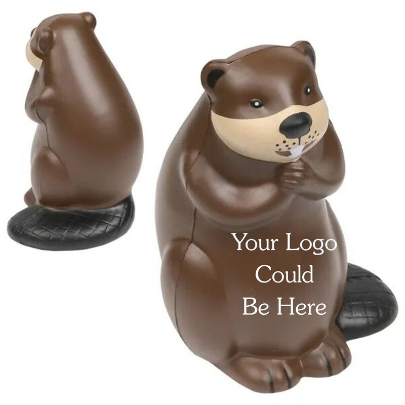 Main Product Image for Custom Printed Beaver Stress Reliever