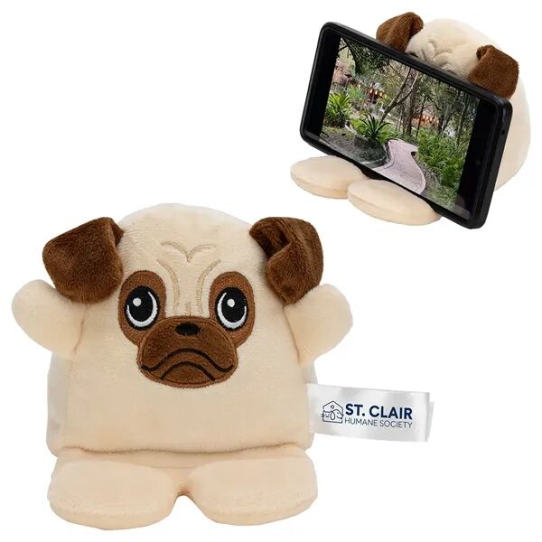 Main Product Image for Custom Printed Phone Pals(TM) Weighted Plush Phone Holder - Pug