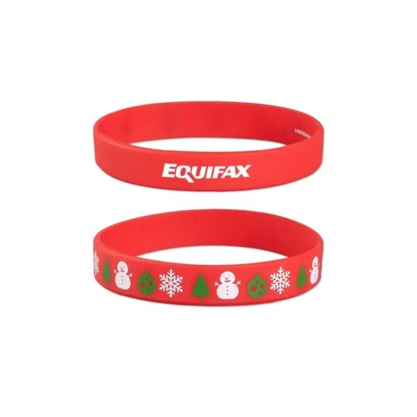 Main Product Image for Branded Christmas Silicone Wristband Bracelet