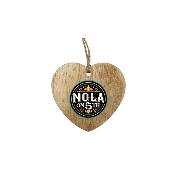 Main Product Image for Custom Printed Wood Heart Ornament 3"