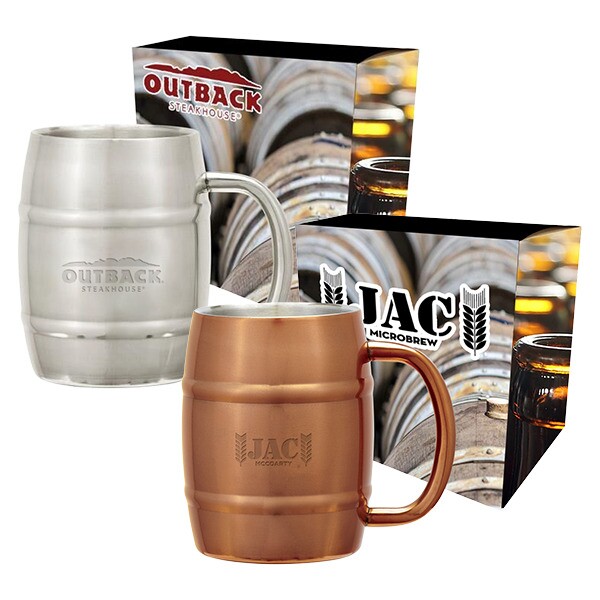 Main Product Image for Custom Printed 14 Oz. Moscow Mule Barrel Mug With Custom Box