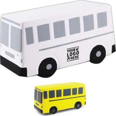 Main Product Image for Custom Printed Bus Shaped Stress Reliever