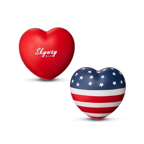 Main Product Image for Custom Printed Patriotic Heart Shape Stress Ball.