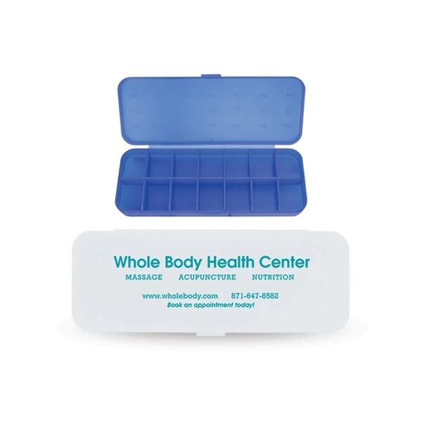 Main Product Image for Custom Logo Traveler's All-Week AM/PM Pill Box