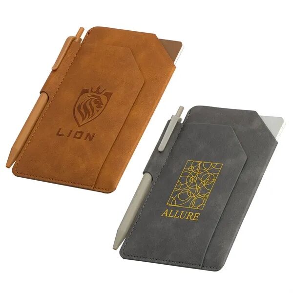 Main Product Image for Custom Logo Protege Mini Notebook With Pen & Front Pocket