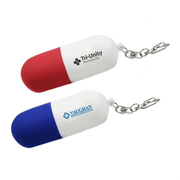 Main Product Image for Imprinted Pill Capsule Stress Reliever Keychain