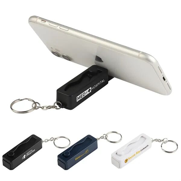 Main Product Image for Custom Logo Contour Phone Stand Key Chain with Finger Fidget
