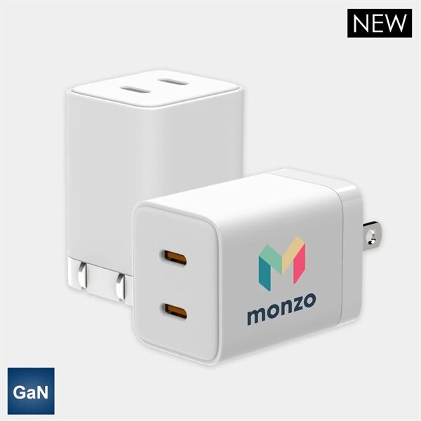 Main Product Image for Branded Blok 2.0 40W Dual USB-C Charing Block Featuring Gan Tech