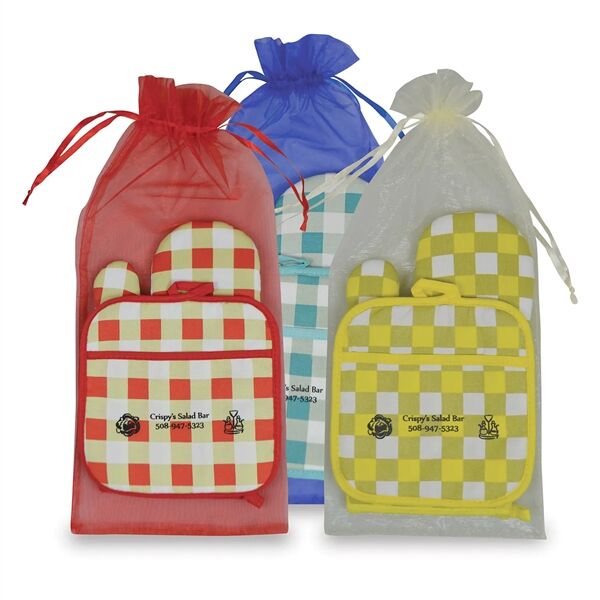 Main Product Image for Branded Chef's Therma-Grip Oven Mitt Pot Holder Combo