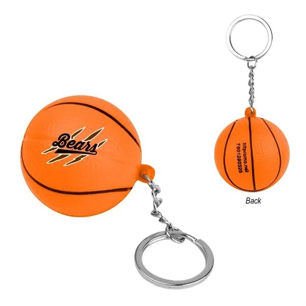 Main Product Image for Branded Basketball Stress Reliever Keychain