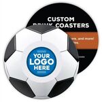 Buy Custom Logo Soccer Coaster, 4" Round