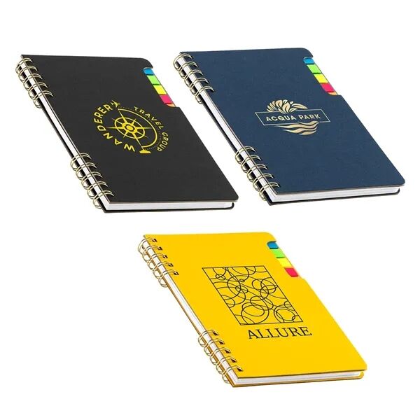 Main Product Image for Custom Printed Praxis Recycled Spiral Notebook with Sticky Flags