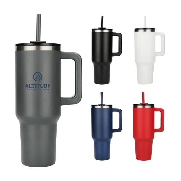 Main Product Image for Branded Pinnacle Recycled Travel Tumbler with Straw 40oz