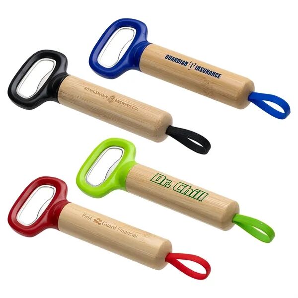 Main Product Image for Custom Printed Pop Top Bamboo Bottle Opener