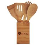 Buy Bamboo Box with 4 Cooking Utensils
