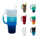 Buy Custom Printed Silicone Humbler (Handled Straw Tumbler) 32 oz
