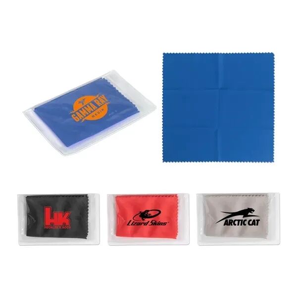 Main Product Image for Custom Printed Microfiber Cloth in Pouch 6" x 6"