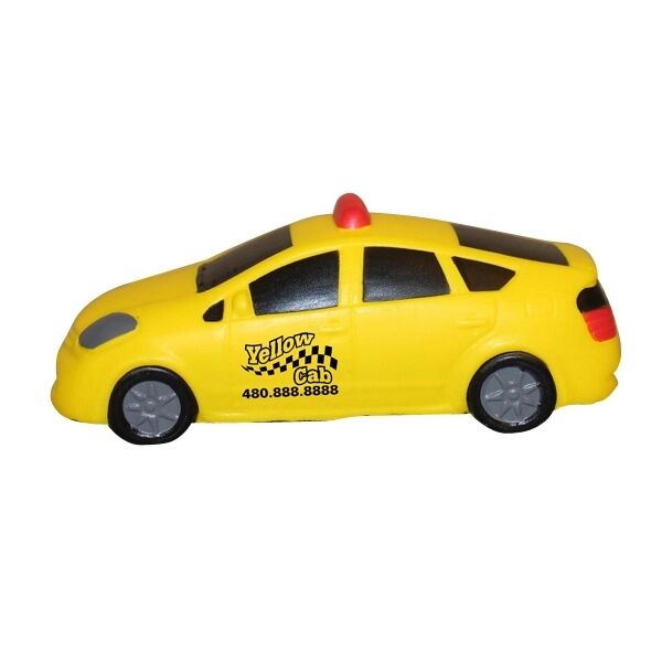 Main Product Image for Custom Printed Taxi Car Shape Stress Reliever