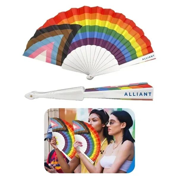Main Product Image for Custom Printed Rainbow Nylon Fan