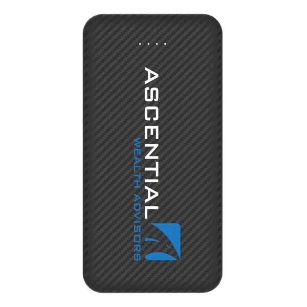 Main Product Image for Custom Printed 10,000 MAH Carbon Fiber Powerbank