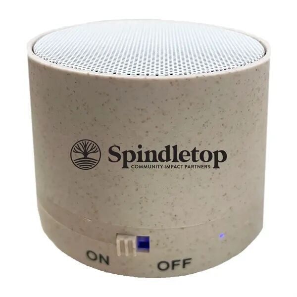 Main Product Image for Custom Printed Eco-Friendly Wheat Fiber Round Bluetooth Speaker