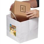 Buy Full Color Imprint White Kraft Twisted Paper Handle Take Out Bag