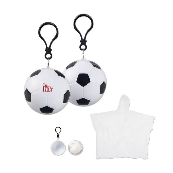 Main Product Image for Custom Logo Soccer Rain Poncho in Ball Keychain