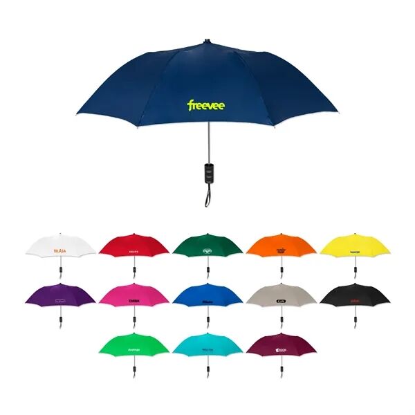 Main Product Image for Branded Elite Compact Folding Umbrella- Solid Colors