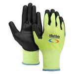 Buy Custom Printed Hi-Viz Cut Resistant A4 Palm Dipped Gloves