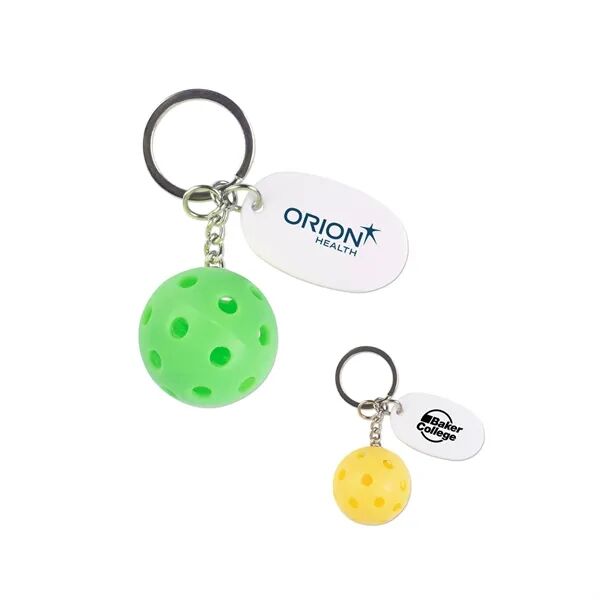 Main Product Image for Branded Pickleball with Tag Keychain