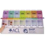 Buy Custom Logo AM/PM Weekly Push Button Pill Tray