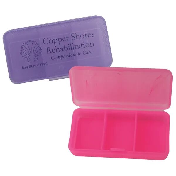 Main Product Image for Custom Logo 3-Compartment Pill Box