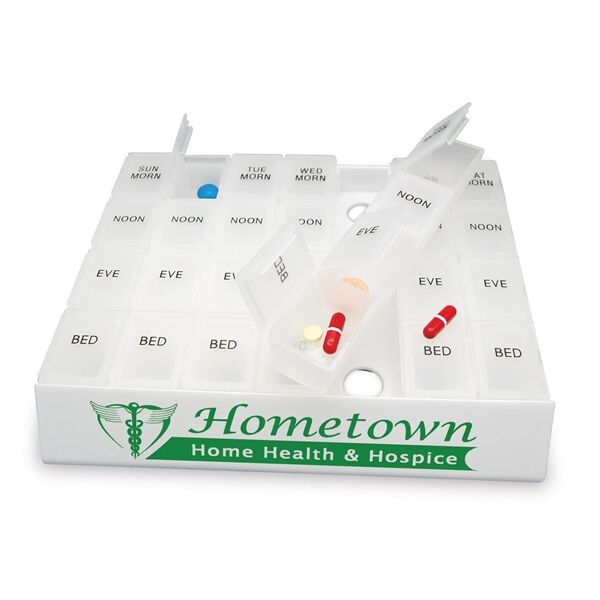 Main Product Image for Custom Printed Jumbo 24/7 Medicine Tray Organizer
