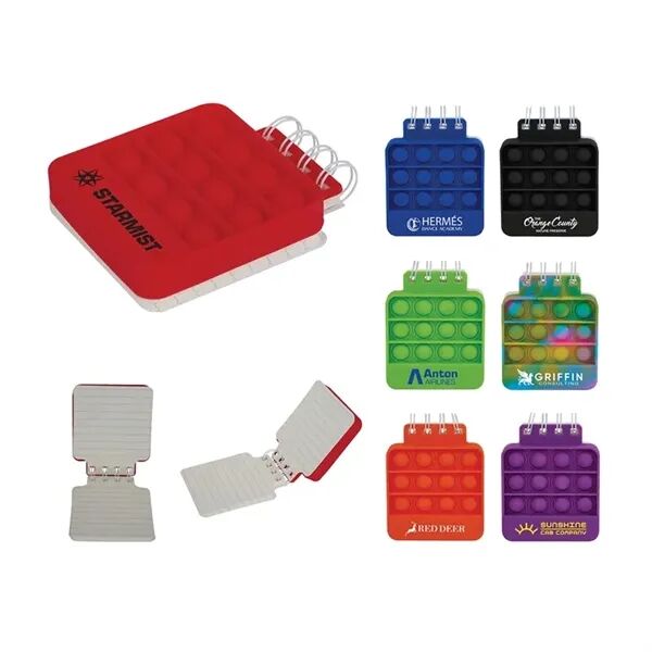 Main Product Image for Custom Logo Dimple Silicone Push Pop Notebook