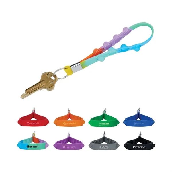Main Product Image for Custom Logo Nunu Push Pop Keychain Wristlet