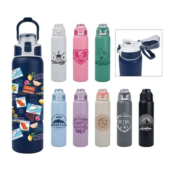 Main Product Image for Custom Logo Brooke Double Wall Stainless Steel Bottle 28 Oz