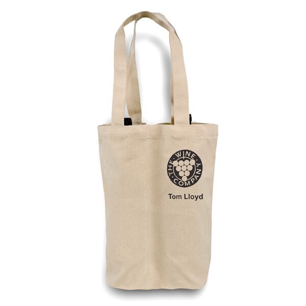 Main Product Image for Branded Organic Double Bottle Wine Tote