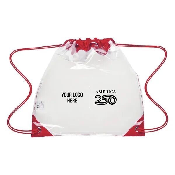 Main Product Image for Branded America250 Touchdown Clear EVA Drawstring Backpack