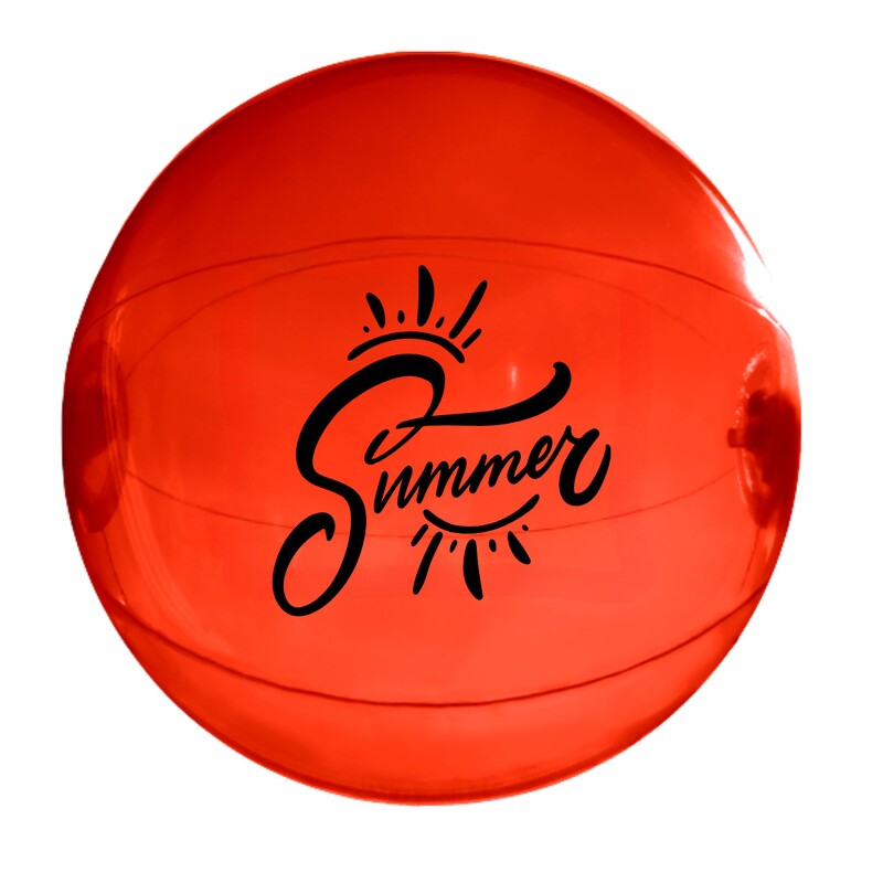 Main Product Image for Custom Printed Beach Ball - 16" - Outlet Color (Translucent Red)