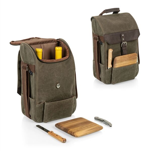 Main Product Image for Custom Logo Two Bottle Insulated Wine and Cheese Cooler Tote