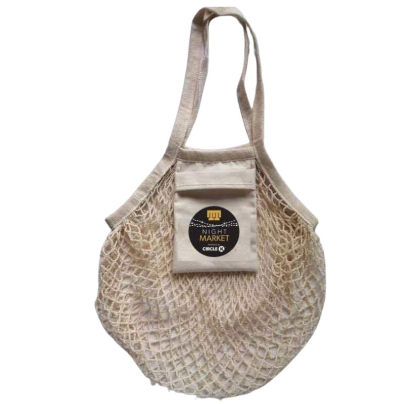 Main Product Image for Custom Printed Cotton Mesh Tote with Pocket