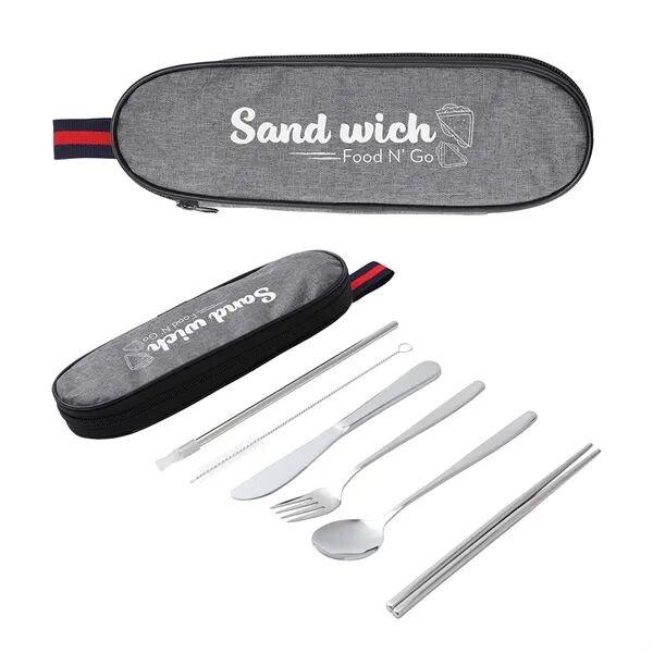 Main Product Image for Custom Printed Stainless Steel Cutlery Set In Oxford Case