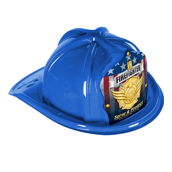 Main Product Image for Custom Imprinted Plastic Blue Fire Hat with Paper Shield