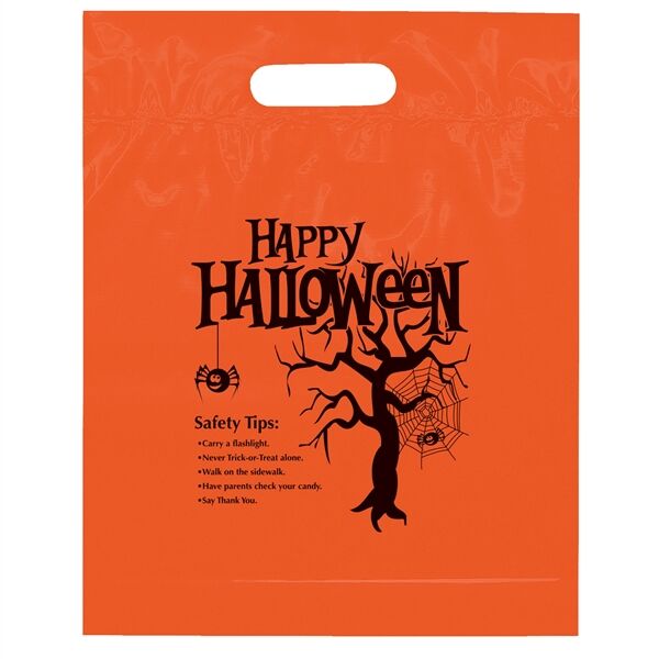 Main Product Image for Imprinted Happy Halloween Die Cut Halloween Bag 12 x 15 x 3